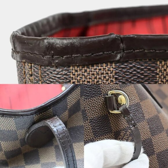 LOUIS VUITTON Neverfull MM Shoulder Tote Bag Damier Leather Brown - Picture 7 of 16